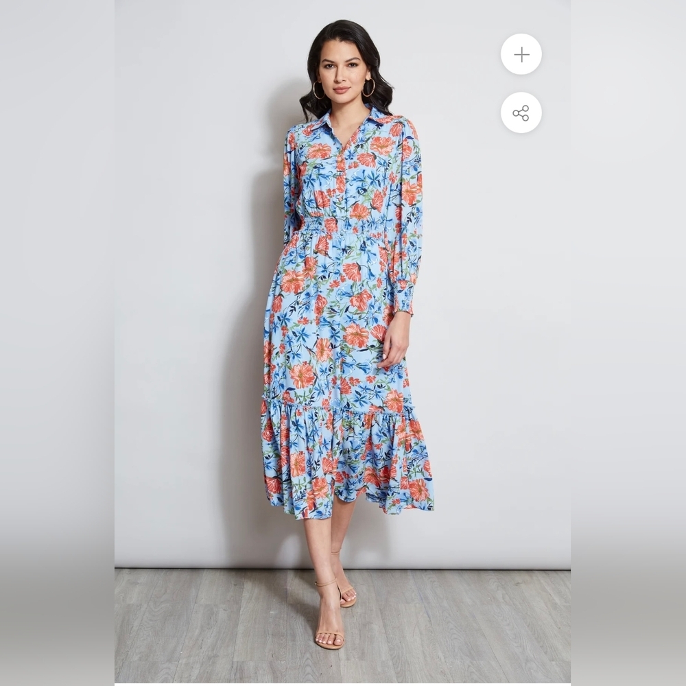 Thari Garde Floral Shirt Dress